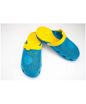 DreamStan Turquoise-Yellow Women's Clogs